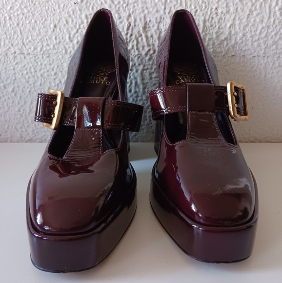Vince Camuto Elegant Burgundy Marocean Platform Loafers Mary Jane size 7.5 - Picture 9 of 16